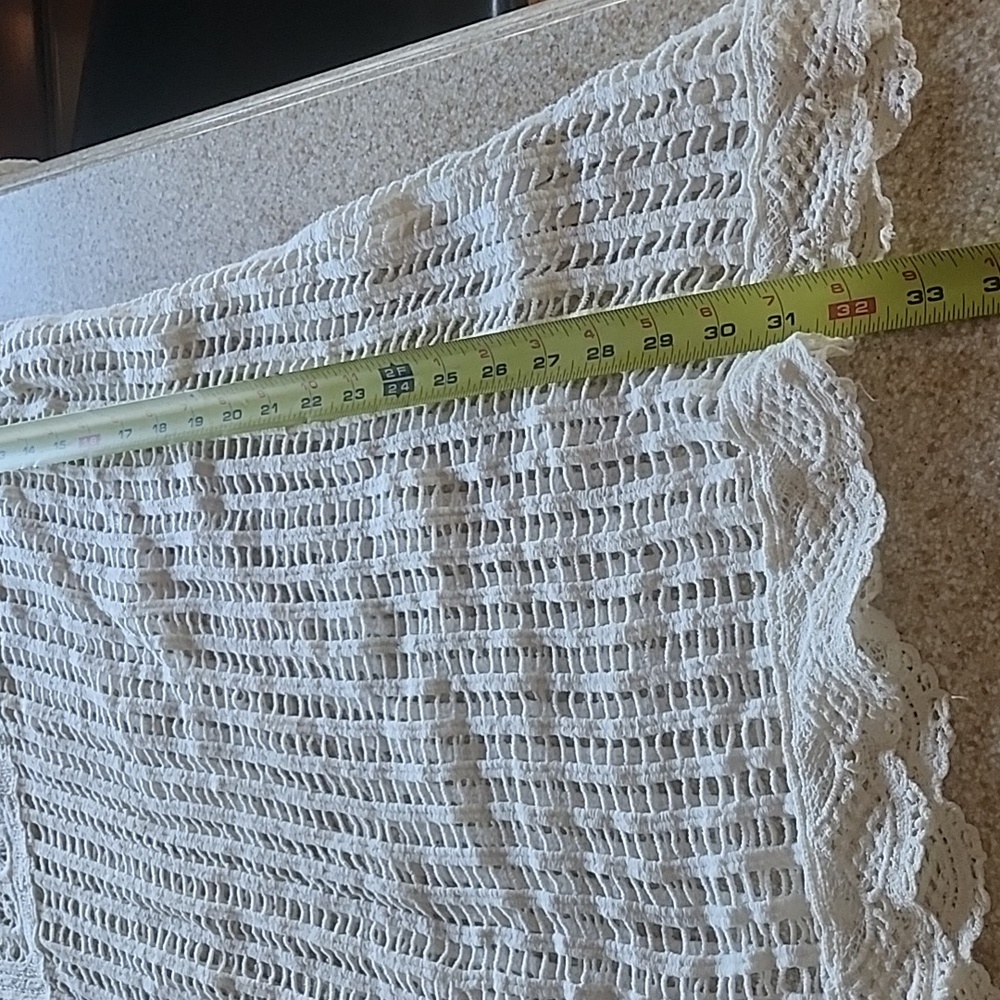 Maria Rello Crocheted CoverUp Tunic Ivory Size M - Picture 16 of 16